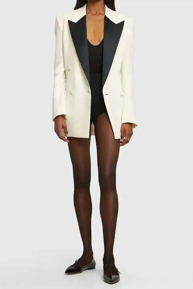 Double Breasted Colorblock Blazer Main image