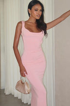Chic Elegant  Backless Slim Bodycon Bow Formal Dress
