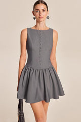 Elegant Ruffle A Line Work Dress