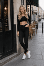 High Waist White Skinny Jeans