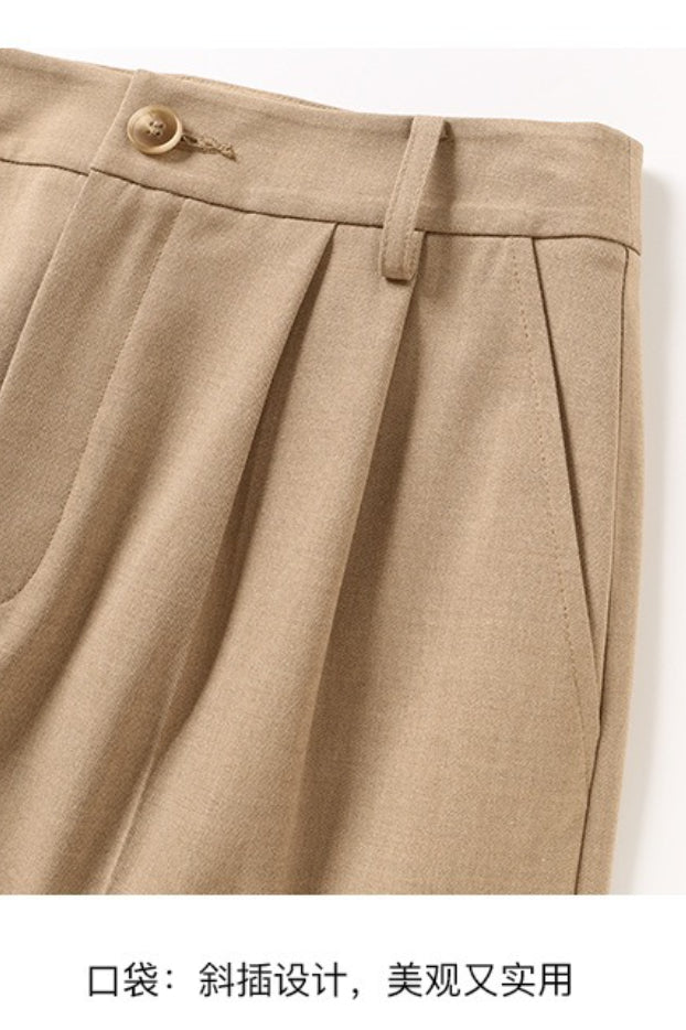 Loose Fit Straight Tailored Casual Shorts