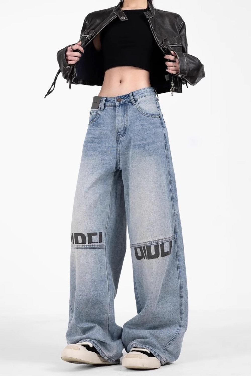 Washed High Waist Wide Leg Jeans Main image