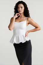 Satin Solid Waist Cami Top