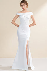 Elegant Off Shoulder Mermaid Slim Fit Long Formal Dress