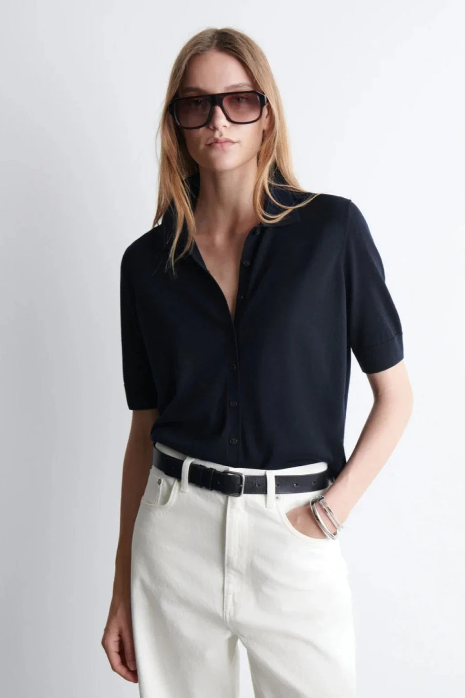 Short Sleeve Polo Cardigan Main image