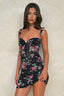 Lace Floral Applique Tank Mini Dress