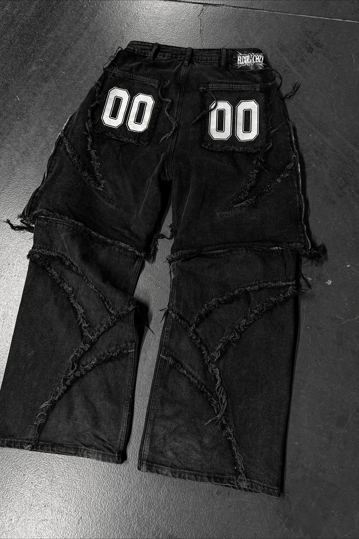 Convertible Zip Off Baggy Denim Jeans