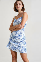 Sleeveless Noodle Strap Floral Dress