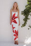 Chic Floral Strap Bodycon Vacation Dress