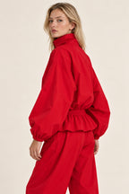 Stand Collar Jacket Jogger Pants Set