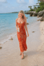 Sling Lace-Up Maxi Floral Dress