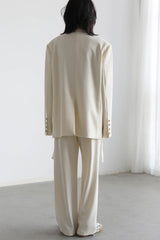 Deconstructed Wide Lapel Draped Blazer