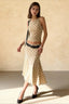 Polka Dot Ruched Maxi Two Pieces Set