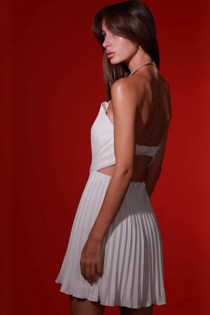 Chic Ruched Strapless Backless High Waist Cocktail Dress Secondary image