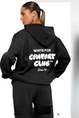 Embroidered Sweatshirt Track Pants Activewear Set