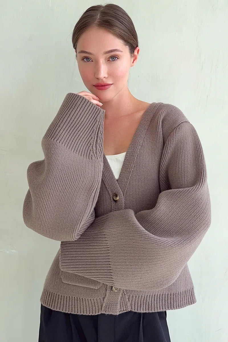 V Neck Pocket Detail Cardigan Main image