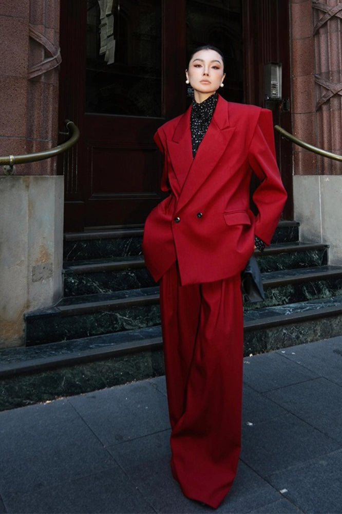 Oversized Blazer Wide Leg Pants Two Piece Set Main image
