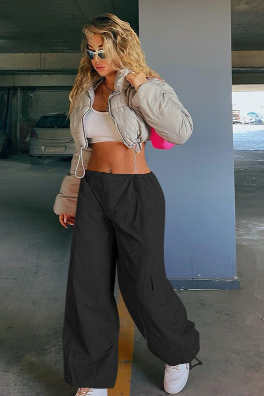 Hip Hop Drawstring Cargo Loose Casual Versatile Pants Main image