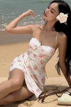 Floral Ruffle Slip Dress
