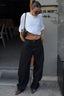 High Waist Vintage Washed Bootcut Wide Leg Jeans