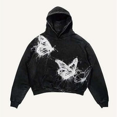Graphic Print Oversized Hoodie