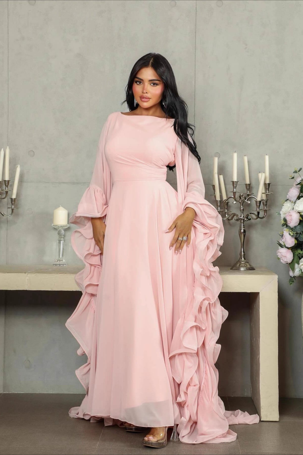 Off Shoulder Chiffon Gown Prom Dress Secondary image