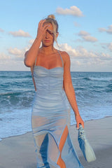 Chic Side Slit Slip Dress