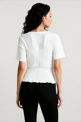 Ruched Waist Puff Hem T-shirts