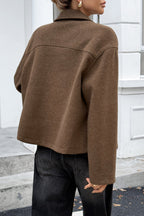 Casual Solid Color Long Sleeve Coat