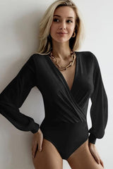 Slim Shaping Fashionable V Neck Bodysuit