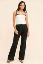 Colorblock Lace Trim Cami Top