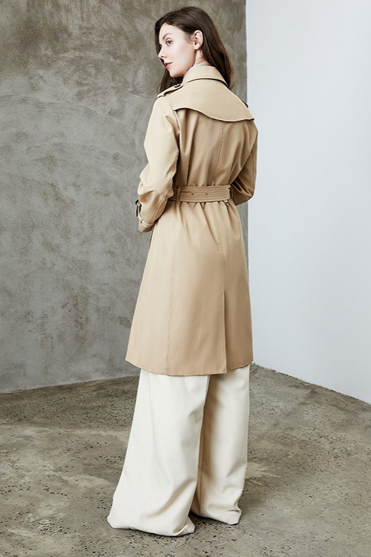 British Style Long Versatile Office Elegant Overcoat Secondary image