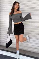 Chic Slim Fit Off Shoulder Sweater
