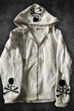 Skull Graphic Sleeve Full Zip Hoodie