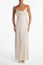 Print Low Back Slip Dress