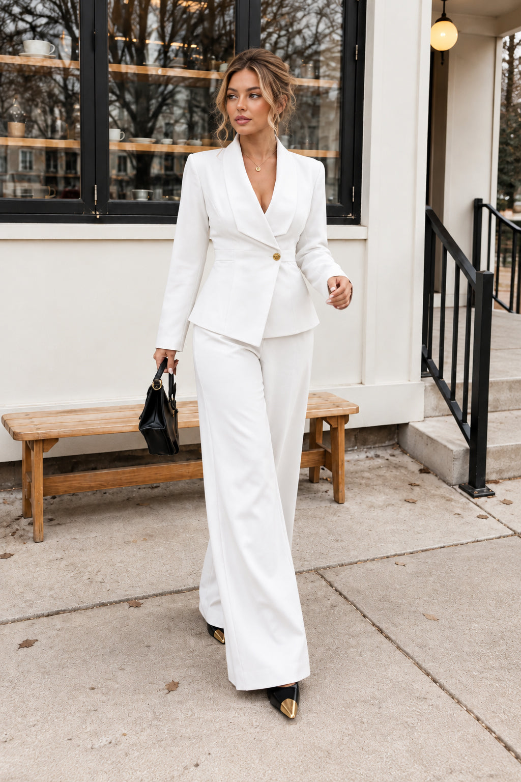 Long Sleeve Two Piece Blazer Pants Set Main image