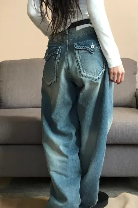 Retro High Waist Wide-Leg Jeans Secondary image
