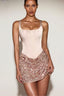 Sequin Floral Ruched Cami Bodycon Mini Dress