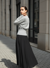 Half Zip Graceful Fuzzy Sweater