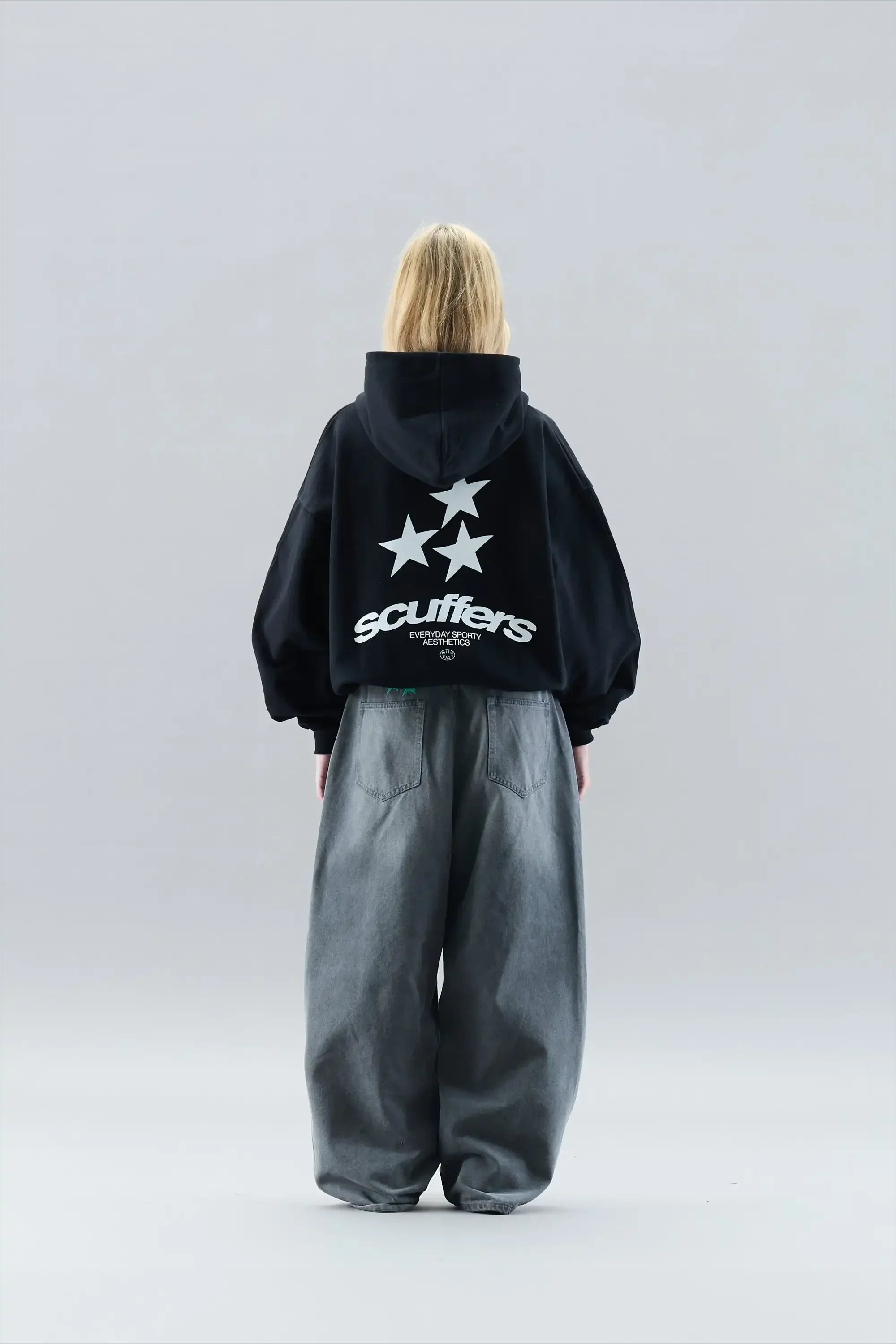 Grunge Star Print Streetwear Hoodie Secondary image