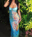 Sheer Embroidered Cutout Floral Dress