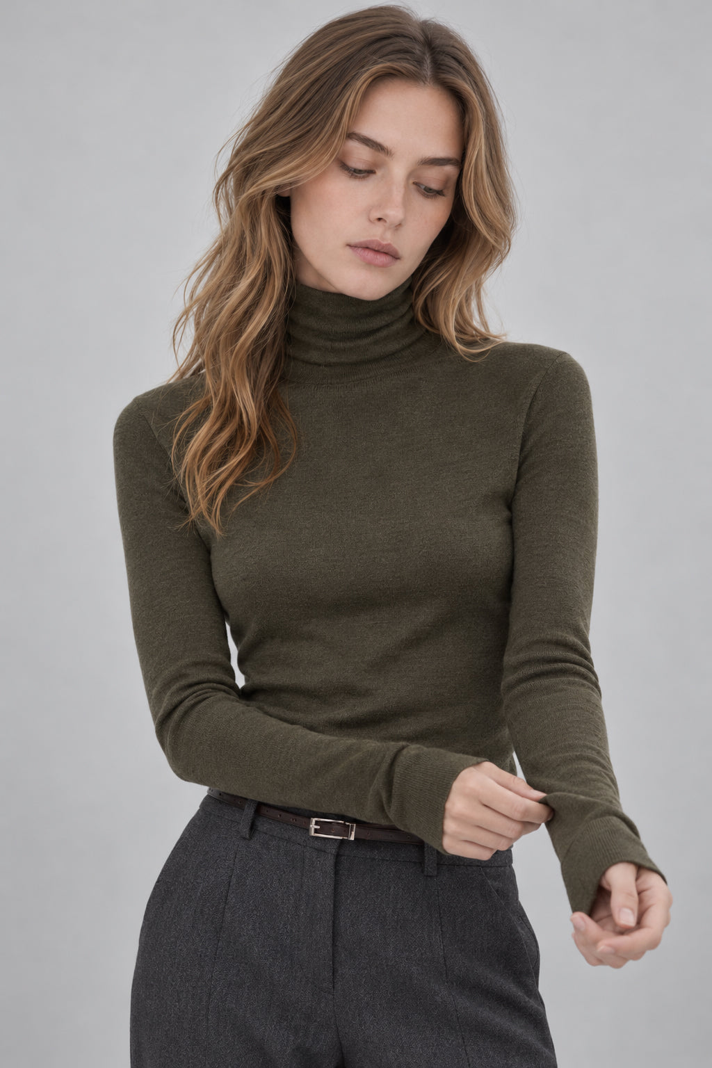 Soft Wool High Neck Fitted Base Layer