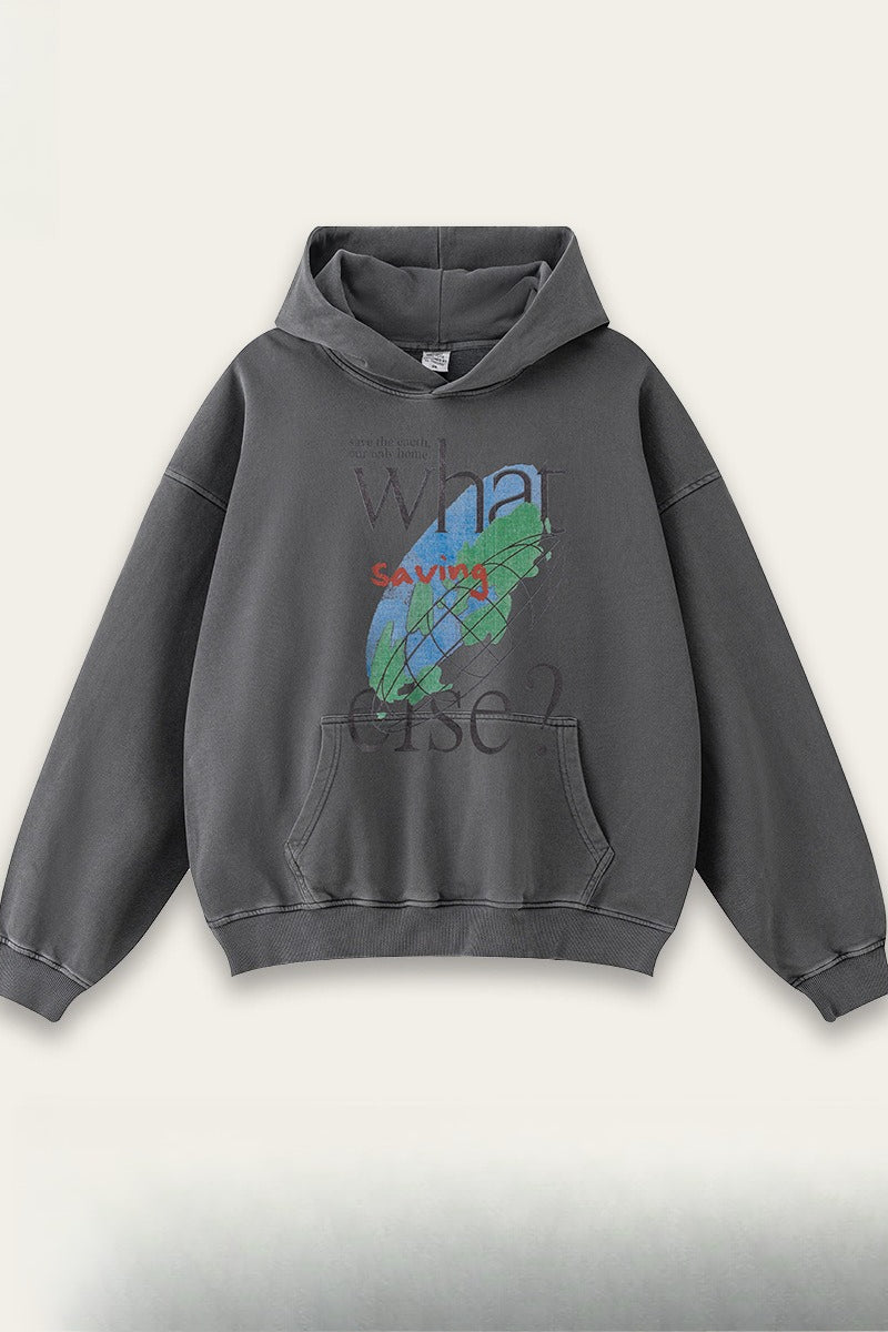 Vintage Street Print Hoodie Main image