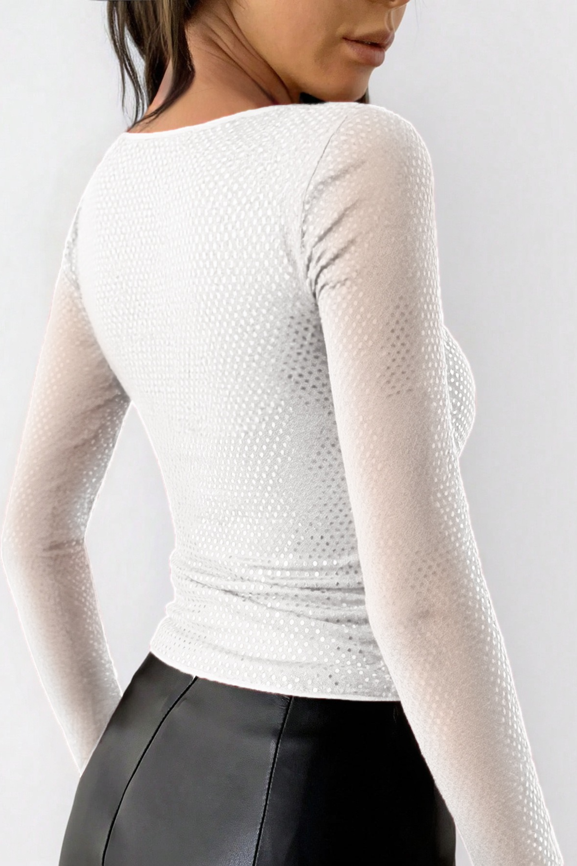 Y2K Spicy Halter Neck Long Sleeve Crop Top Secondary image