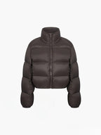 Cocoa Bean Stand Trendy Collar Quilted Puffer Coat