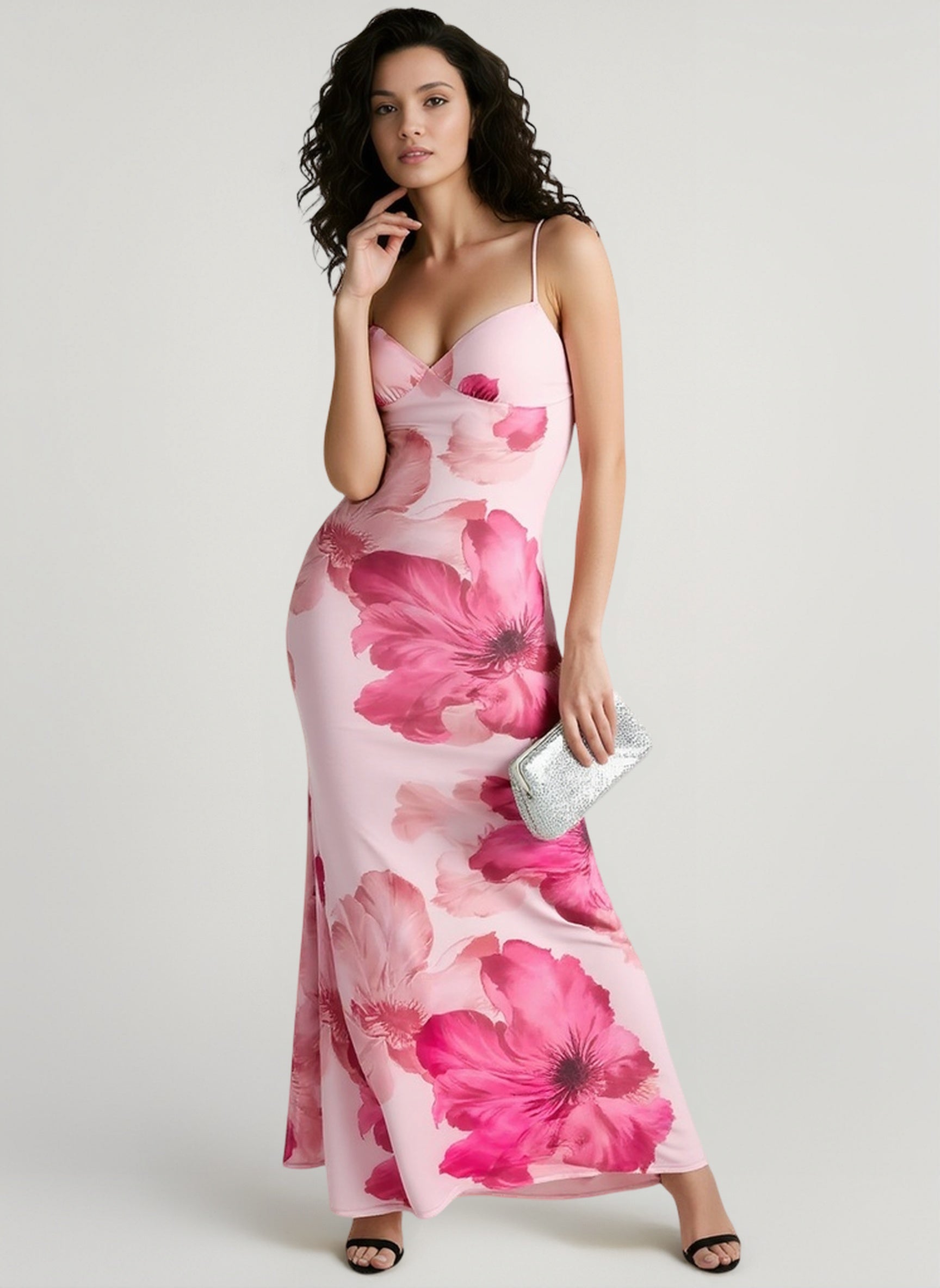 Slim Backless Print Cami Vacation Dress Secondary image
