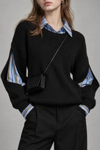 Vibemartini 2 in 1 Ribbed Cutout Sweater