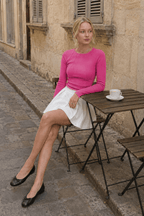 Basic Piping Graceful Long Sleeve Top