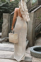 Solid Knit Tank Cover Up Casual Beach Sweater Dress