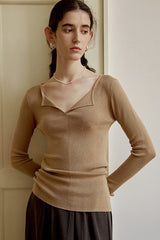 Elegant Slim Fit Wool Knit Top